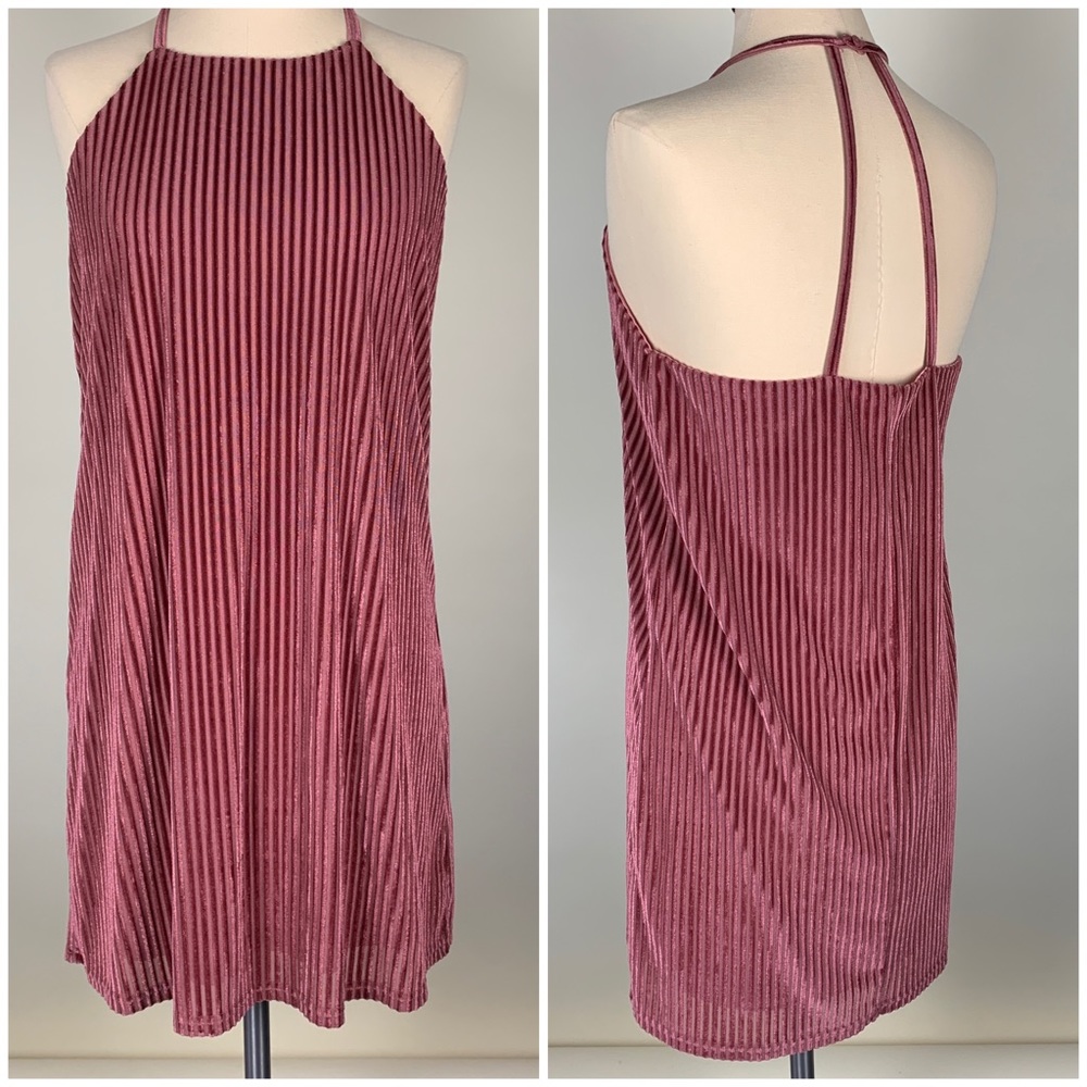 Large Anna Grace Velvet halter dress